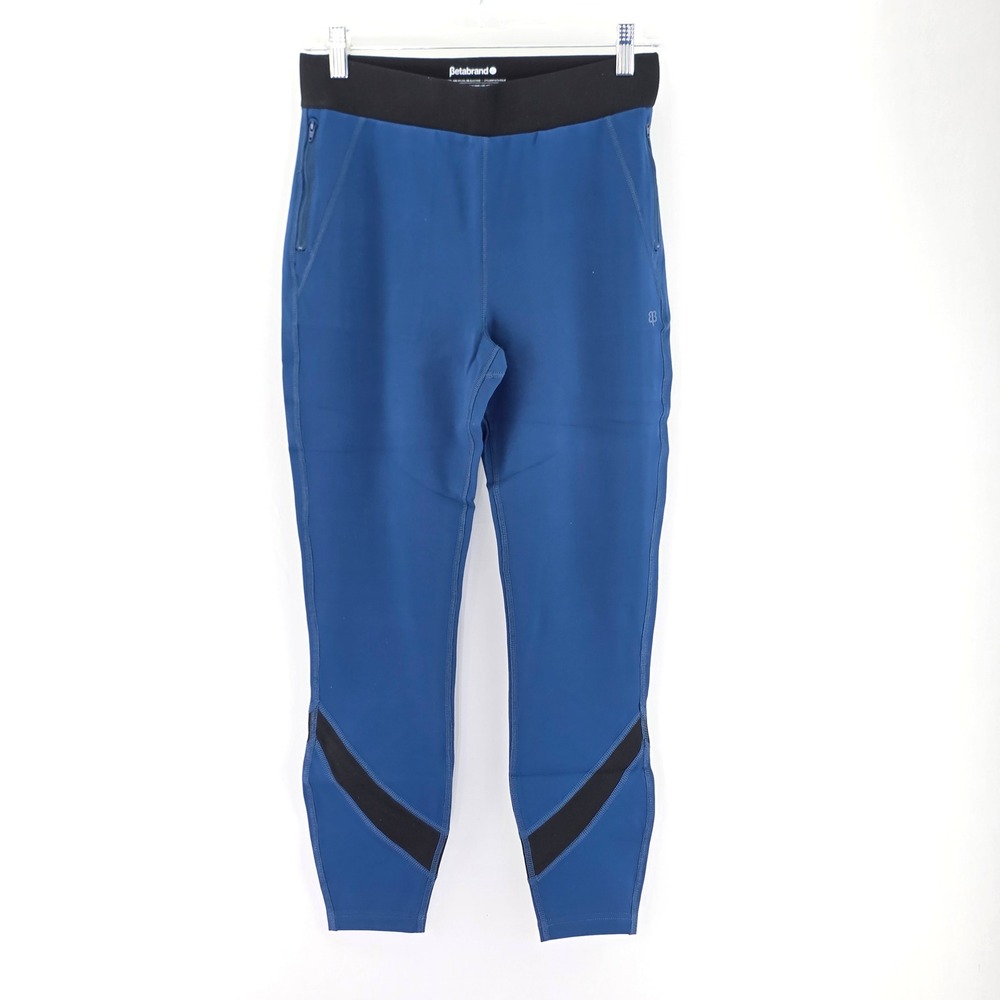 Betabrand Vitalize Leggings Womens S Petite‎ Blue Yoga Activewear W1673-POLW Zip